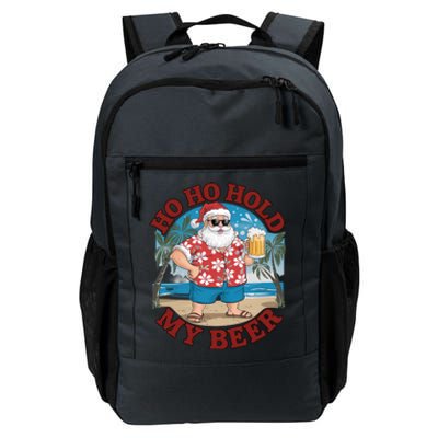 Ho Ho Hold My Beer Beach Santa Funny Christmas Great Gift Daily Commute Backpack