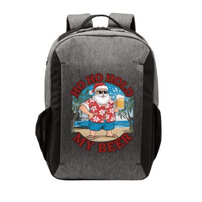 Ho Ho Hold My Beer Beach Santa Funny Christmas Great Gift Vector Backpack