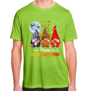 Happy HalloThanksMas Halloween Thanksgiving Christmas Gnomes Adult ChromaSoft Performance T-Shirt