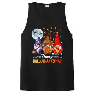 Happy HalloThanksMas Halloween Thanksgiving Christmas Gnomes PosiCharge Competitor Tank