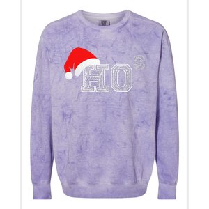 Ho Ho Ho X 3 Third Power Funny Christmas Holiday Humor Colorblast Crewneck Sweatshirt