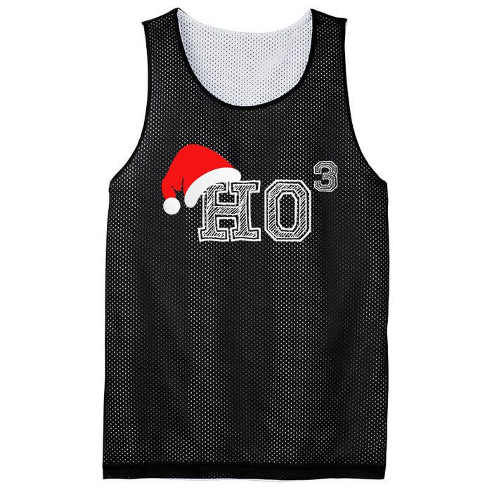 Ho Ho Ho X 3 Third Power Funny Christmas Holiday Humor Mesh Reversible Basketball Jersey Tank