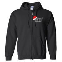 Ho Ho Ho X 3 Third Power Funny Christmas Holiday Humor Full Zip Hoodie