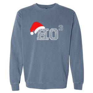 Ho Ho Ho X 3 Third Power Funny Christmas Holiday Humor Garment-Dyed Sweatshirt