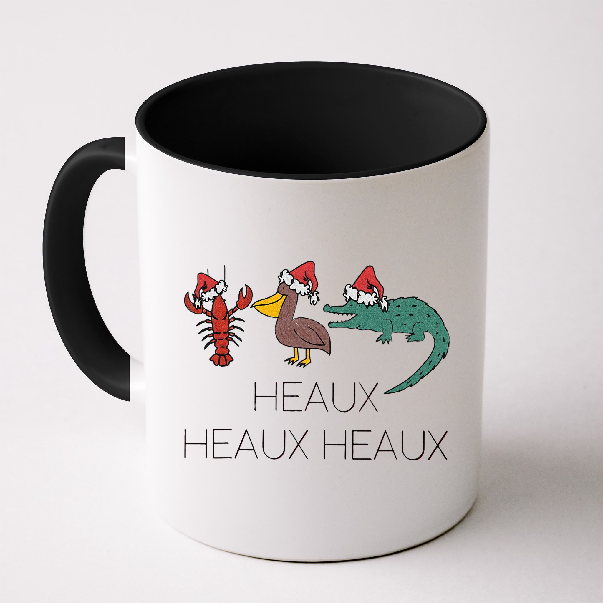 Heaux Heaux Heaux Funny Louisiana Cajun Christmas Holiday Mug