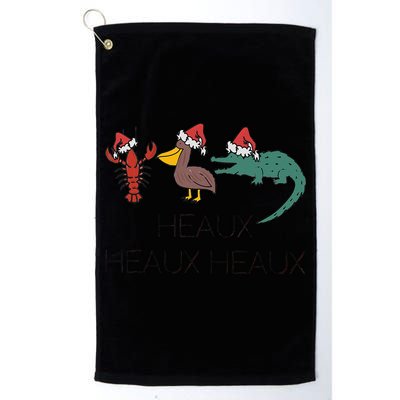 Heaux Heaux Heaux Funny Louisiana Cajun Christmas Holiday Golf Towel
