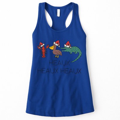 Heaux Heaux Heaux Funny Louisiana Cajun Christmas Holiday Womens Tank Top