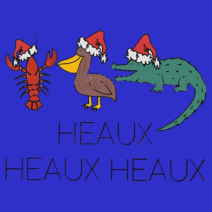 Heaux Heaux Heaux Funny Louisiana Cajun Christmas Holiday Baby Bodysuit