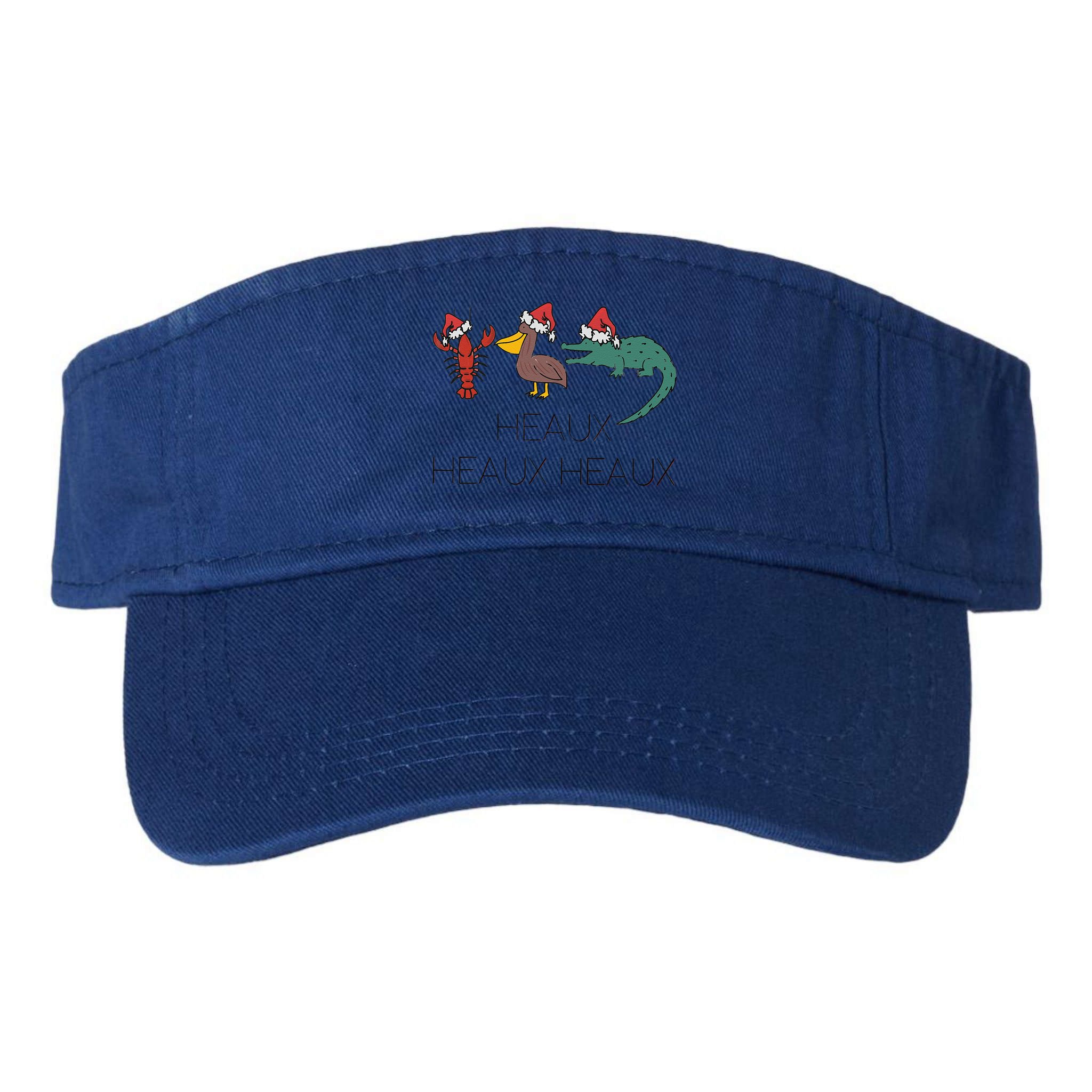Heaux Heaux Heaux Funny Louisiana Cajun Christmas Holiday Visor