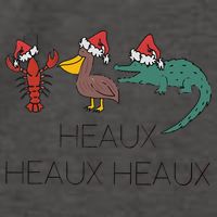 Heaux Heaux Heaux Funny Louisiana Cajun Christmas Holiday Vector Backpack