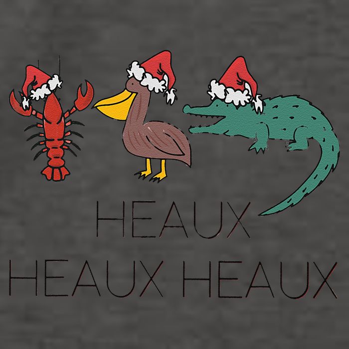 Heaux Heaux Heaux Funny Louisiana Cajun Christmas Holiday Vector Backpack