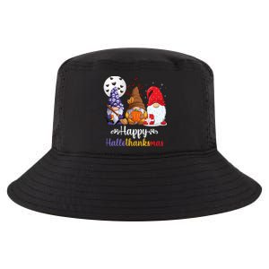 Happy HalloThanksMas Halloween Thanksgiving Christmas Gnomes Cool Comfort Performance Bucket Hat