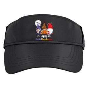 Happy HalloThanksMas Halloween Thanksgiving Christmas Gnomes Adult Drive Performance Visor