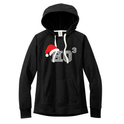 Ho Ho Ho X 3 Third Power Funny Christmas Holiday Humor Gift Women's Fleece Hoodie