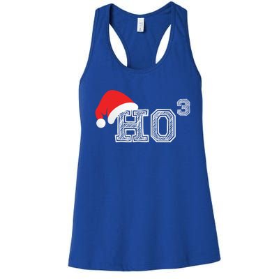 Ho Ho Ho X 3 Third Power Funny Christmas Holiday Humor Gift Women's Racerback Tank