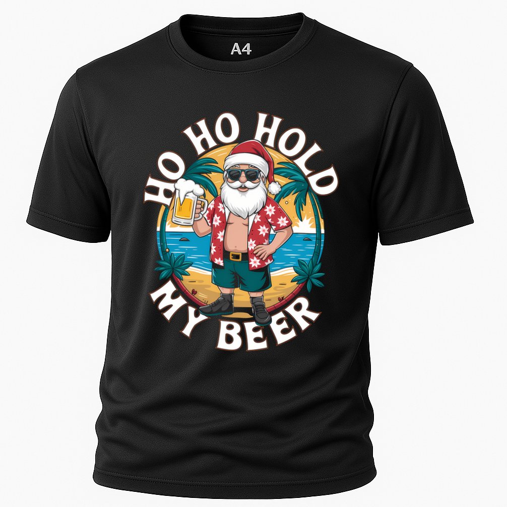 Ho Ho Hold My Beer Ing Santa Christmas In July Xmas Gift Performance Shirt