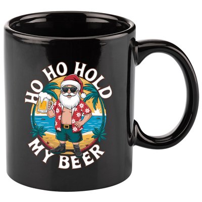 Ho Ho Hold My Beer Ing Santa Christmas In July Xmas Gift 11oz C Handle Ceramic Mug