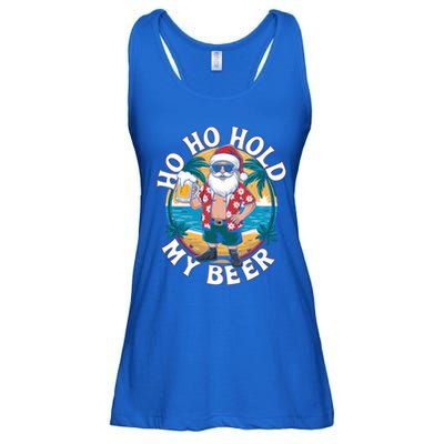 Ho Ho Hold My Beer Ing Santa Christmas In July Xmas Gift Ladies Essential Flowy Tank