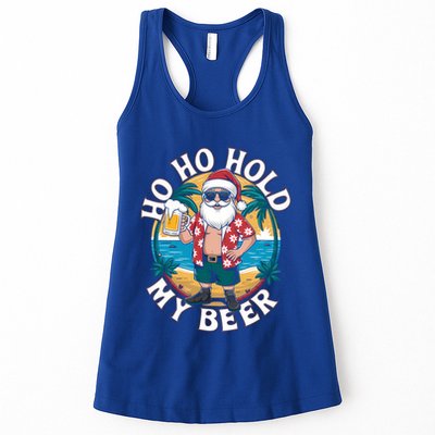 Ho Ho Hold My Beer Ing Santa Christmas In July Xmas Gift Womens Tank Top