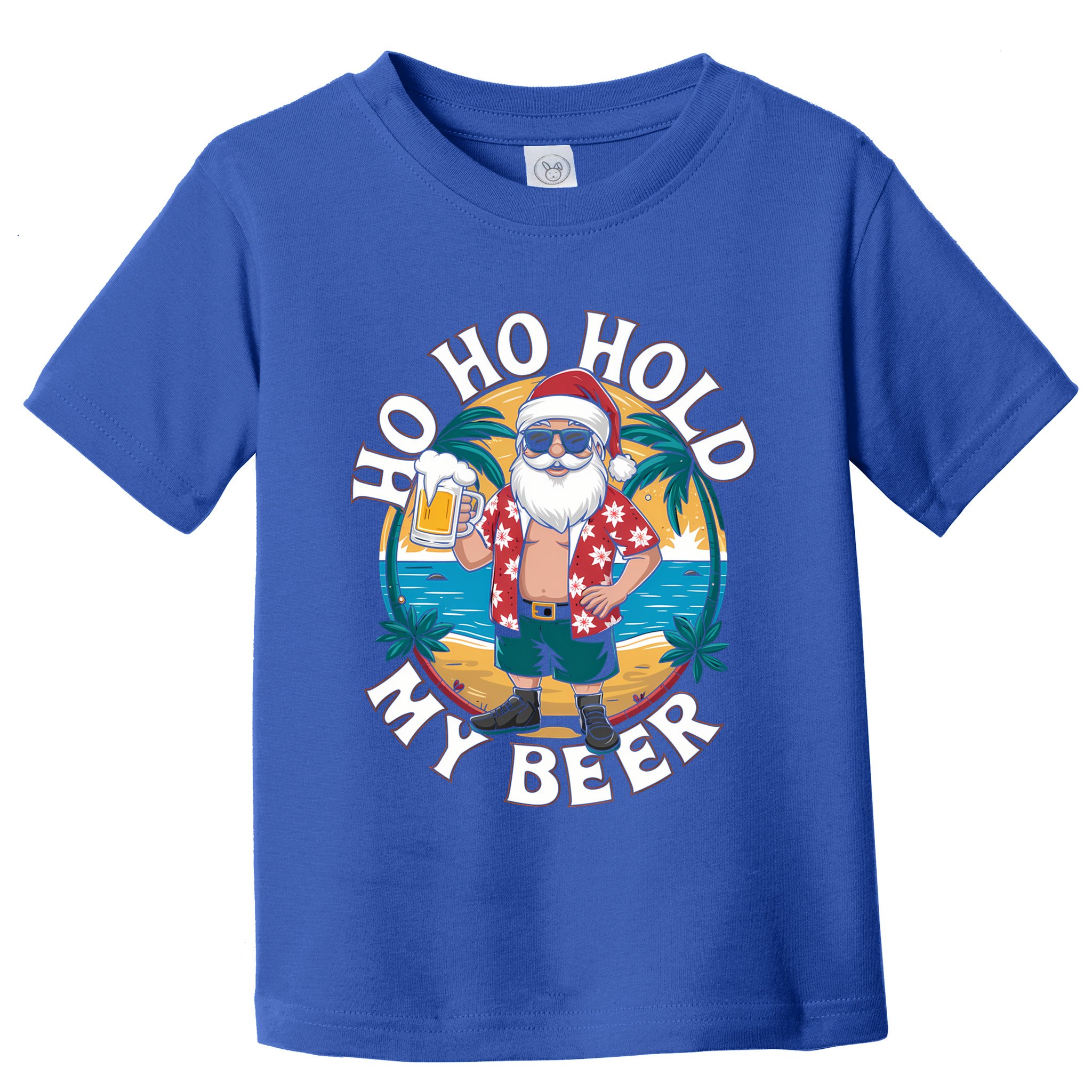 Ho Ho Hold My Beer Ing Santa Christmas In July Xmas Gift Toddler T-Shirt