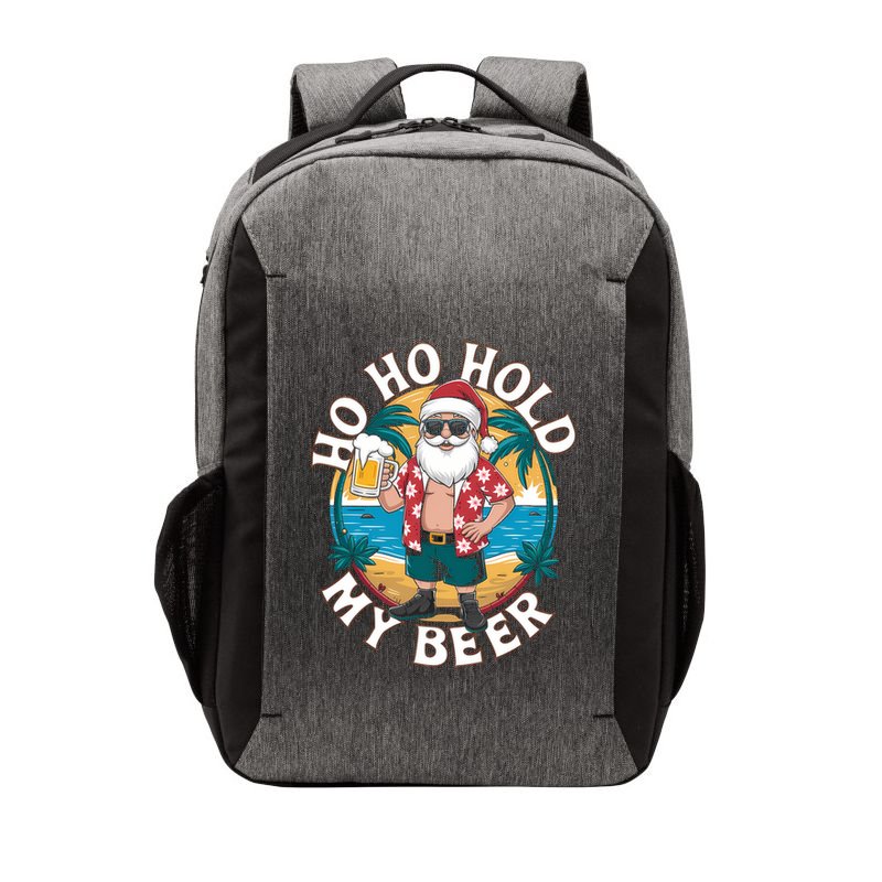 Ho Ho Hold My Beer Ing Santa Christmas In July Xmas Gift Vector Backpack
