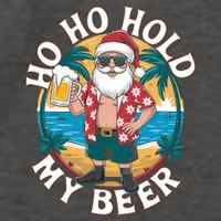 Ho Ho Hold My Beer Ing Santa Christmas In July Xmas Gift Vector Backpack