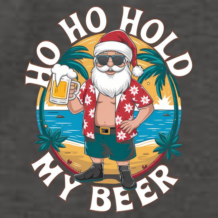 Ho Ho Hold My Beer Ing Santa Christmas In July Xmas Gift Vector Backpack