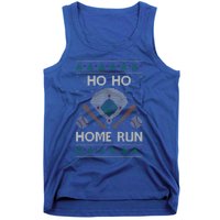 Ho Ho Homerun Baseball Ugly Christmas Party Hitter Gift Tank Top