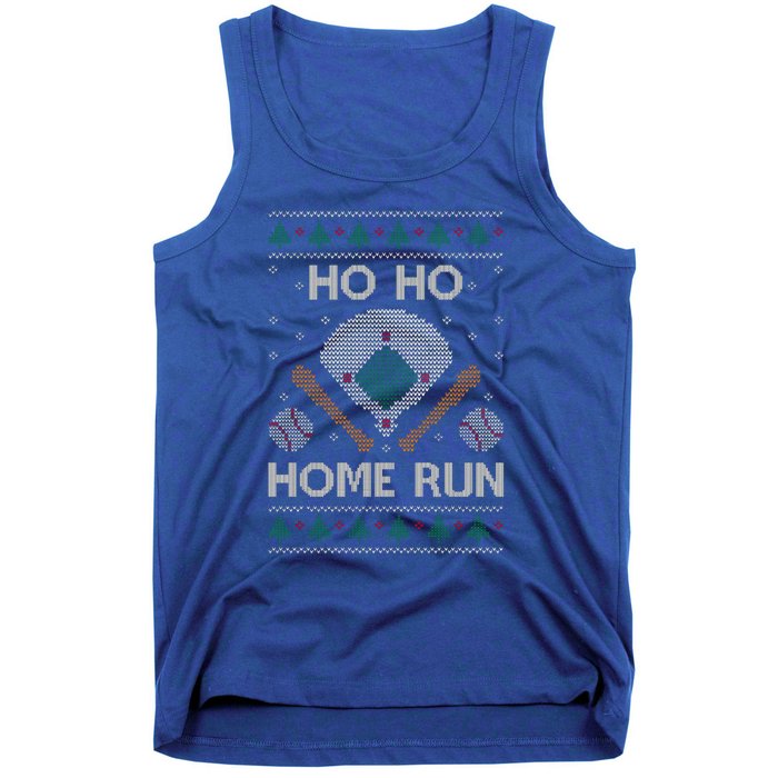 Ho Ho Homerun Baseball Ugly Christmas Party Hitter Gift Tank Top