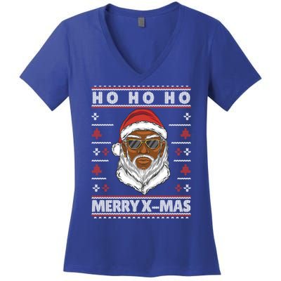 Ho Ho Ho The Cool Santa Claus Is Coming To The Party Meaningful Gift Women's V-Neck T-Shirt