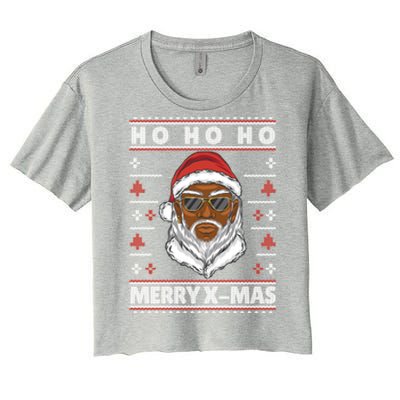 Ho Ho Ho The Cool Santa Claus Is Coming To The Party Meaningful Gift Women's Crop Top Tee