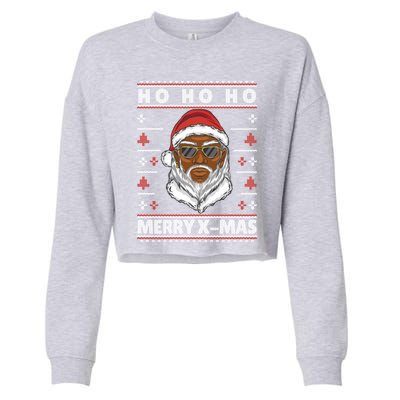 Ho Ho Ho The Cool Santa Claus Is Coming To The Party Meaningful Gift Cropped Pullover Crew