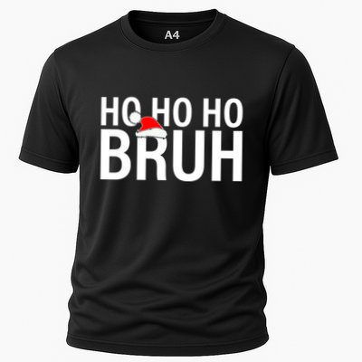 Ho Ho Ho Bruh Santa Hat Funny Christmas Cooling Performance Crew T-Shirt