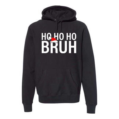 Ho Ho Ho Bruh Santa Hat Funny Christmas Premium Hoodie