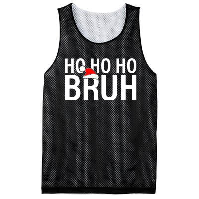 Ho Ho Ho Bruh Santa Hat Funny Christmas Mesh Reversible Basketball Jersey Tank