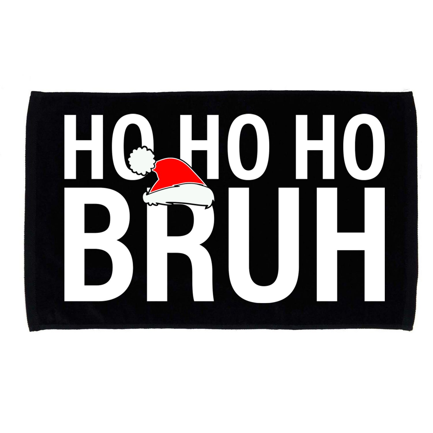 Ho Ho Ho Bruh Santa Hat Funny Christmas Microfiber Hand Towel