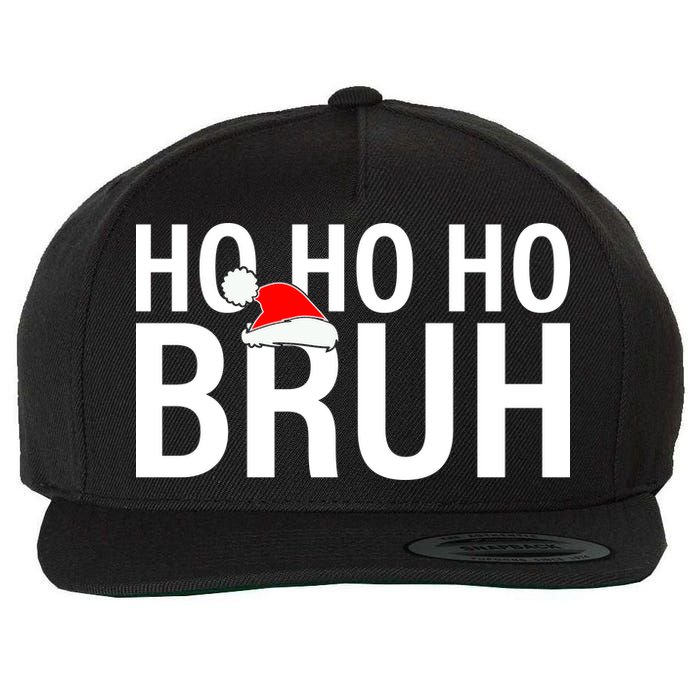 Ho Ho Ho Bruh Santa Hat Funny Christmas Wool Snapback Cap