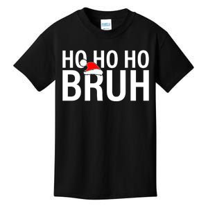 Ho Ho Ho Bruh Santa Hat Funny Christmas Kids T-Shirt