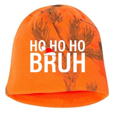 Ho Ho Ho Bruh Santa Hat Funny Christmas Kati - Camo Knit Beanie