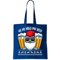 Ho Ho Hold My Beer Santa Claus Christmas Ing Party Gift Tote Bag