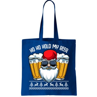 Ho Ho Hold My Beer Santa Claus Christmas Ing Party Gift Tote Bag