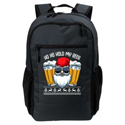 Ho Ho Hold My Beer Santa Claus Christmas Ing Party Gift Daily Commute Backpack