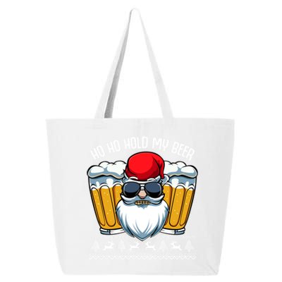 Ho Ho Hold My Beer Santa Claus Christmas Ing Party Gift 25L Jumbo Tote