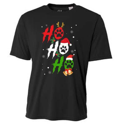 Ho Ho Ho Paw Christmas Funny Dog Lover Gifts For Xmas Cooling Performance Crew T-Shirt