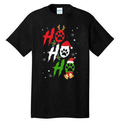 Ho Ho Ho Paw Christmas Funny Dog Lover Gifts For Xmas Tall T-Shirt