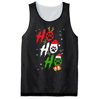 Ho Ho Ho Paw Christmas Funny Dog Lover Gifts For Xmas Mesh Reversible Basketball Jersey Tank