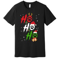 Ho Ho Ho Paw Christmas Funny Dog Lover Gifts For Xmas Premium T-Shirt