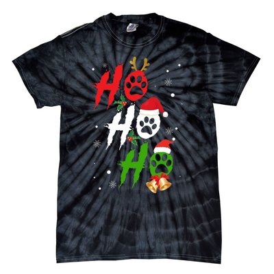 Ho Ho Ho Paw Christmas Funny Dog Lover Gifts For Xmas Tie-Dye T-Shirt