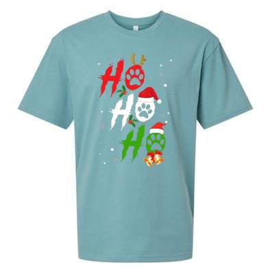 Ho Ho Ho Paw Christmas Funny Dog Lover Gifts For Xmas Sueded Cloud Jersey T-Shirt