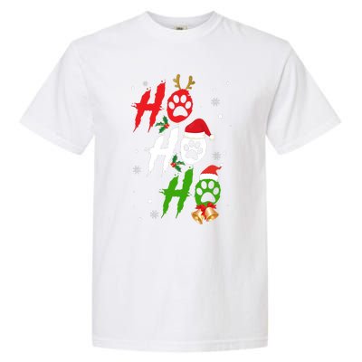 Ho Ho Ho Paw Christmas Funny Dog Lover Gifts For Xmas Garment-Dyed Heavyweight T-Shirt